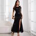 Women's Clothing Sexy Slim Fit Tassel Sequin Dress Long Skirt Women's Clothing Evening Dress_ecoleips.com