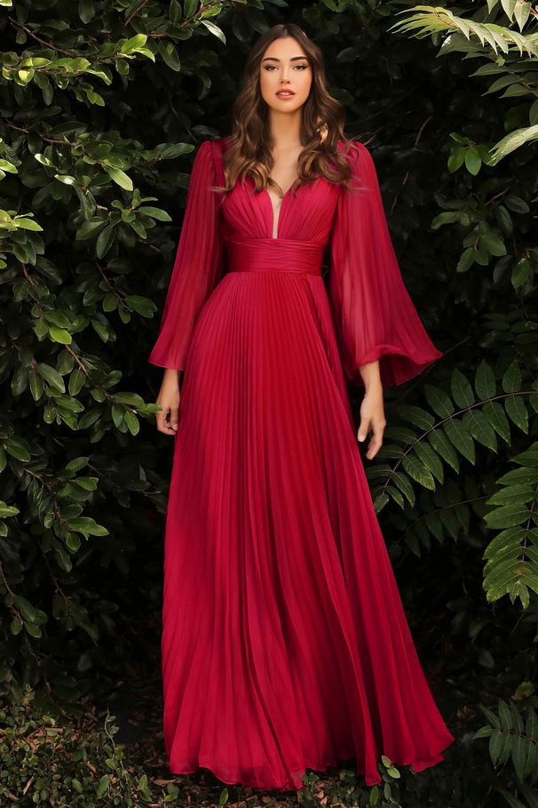 Women's clothing sexy deep V long-sleeved dress slim dress_ecoleips.com