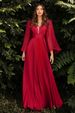 Women's clothing sexy deep V long-sleeved dress slim dress_ecoleips.com