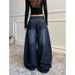 Blue Women's Retro Y2K 2000s Wide Leg Baggy Casual Denim Trouser High Waist Loose Jeans 2024 Autumn Harajuku Full Length Pants_ecoleips.com