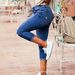 Summer High-Waisted Ripped Stretch Capri Pants for Women Slim Fit Versatile Denim Capri Pants_ecoleips.com