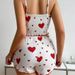 Aria Basics Aria Basics Cross-Border Hot-Selling European And American Wom's Homewear Heart Print Camisole Casual Wearable Pajamas Set For_ecoleips.com