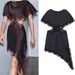 New European American Style Women's Clothing, Sexy Round-neck Dress With Layered Lace Decoration And Irregular Opening_ecoleips.com
