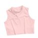 Women's Green Solid Color High Waist Slim Fit Vest European American Style Round Neck Pullover Short Top_ecoleips.com