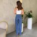 Women's Clothing Jeans For Women New Beaded Temperament Commuting Raw Edge Straight Pants Washed Fashion Jeans_ecoleips.com