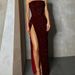 Women's Clothing Sequined Sexy Slit Tube Top One Shoulder Dress Elegant Evening Dress_ecoleips.com