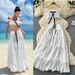 Women's Clothing Women's Sweet Style Two Piece Set Off Shoulder Puff Sleeve Top And High Waisted Tiered Skirt Slimming High Waist Summer_ecoleips.com