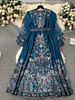 Plus Size New Vintage Print Elegant Holiday Style Dress Middle East Robe Ethnic Long Sleeve V-Neck Belted Commute Spring Autumn_ecoleips.com