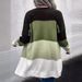 Autumn/Winter Design: Mid-Length Knit Cardigan With Colorful Patchwork Sweater Jacket_ecoleips.com