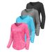 Verve 3-5PCS Women's Long Sleeve Shirt Fitness V-Neck Lightweight Quick-Dry Loose T-Shirt Sports Top_ecoleips.com