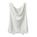 Elegant Office Ladies Satin Halter Neck Tops Women 2026 Sexy Off Shoulder Lace Camisole Female White Top Fashion Clothing Blouse_ecoleips.com
