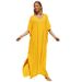 Boho Beach Cover Up Dress - Lightweight Cotton Blend Kimono Robe For Women, Oversized Swim Cover Up, Sun Protection Loose Long Dress_ecoleips.com