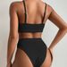 Women's Clothing New Spiral Ribbed U Shaped High Waist Sexy Swimsuit Female_ecoleips.com