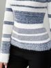 Colorblock Striped Knit Sweater – Women’s Long Sleeve Crewneck Pullover (S-XL, Polyester Blend, Soft & Breathable Everyday Essential)_ecoleips.com