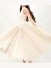 Women's Clothing Summer New Stand Up Collar Temperament Pleated Patchwork Waist Long Skirt Dress Dress_ecoleips.com