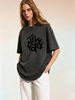 Women's Casual Oversized T-Shirt, Vintage Style Short Sleeve Top For Summer Fashion_ecoleips.com