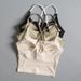 Women's High Intensity Fitness Running Shockproof Push Up Yoga Bra Color Blocked One Piece Vest Style Sportswear_ecoleips.com