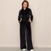 Women's Clothing Fashion Casual Solid Color Zipper Cardigan Silver Fox Fleece Sweatshirt Lace Up Pants Two Piece Set_ecoleips.com
