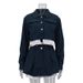 Color Block Faux Wrap Skirt Set European American Street Style Long Sleeve Short Top Two Piece Women's Clothing_ecoleips.com