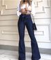 Women's Clothing High Waist Hip Lifting Lace Up Flared Pants Wide Leg Pants Jeans For Women_ecoleips.com