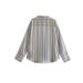 Verve ZA Autumn New Women's Versatile Striped Turn-down Collar Single-breasted Long Sleeve Draped Satin Texture Shirt_ecoleips.com