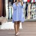 2026 Spring And Summer New Women's Clothing, Fashionable And Elegant Striped Lapel Single-breasted Loose Long Shirt_ecoleips.com