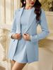 Women's Office Wear Suit Set - Blazer & Short Dress Two-Piece Outfit For Work, Elegant And Stylish_ecoleips.com