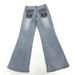 Women's Clothing Women's Vintage Washed High-Waisted Flared Jeans – Embroidered Pocket Retro Denim Pants With Stretch (S-L, Blue/Light Blue)_ecoleips.com