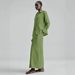 Summer Autumn Women's Casual Collar Cuff Shirt And Loose Long Skirt Two Piece Set European American Style Cross Border Fashion_ecoleips.com