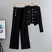 women's letter print short sve tshirt & wide leg pants set slim fit knit two piece outfit_ecoleips.com