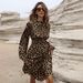 Fashion Elegant Premium Crew Neck Printed Long Sleeve Fall Dress For Women High End Sense Autumn Dress_ecoleips.com