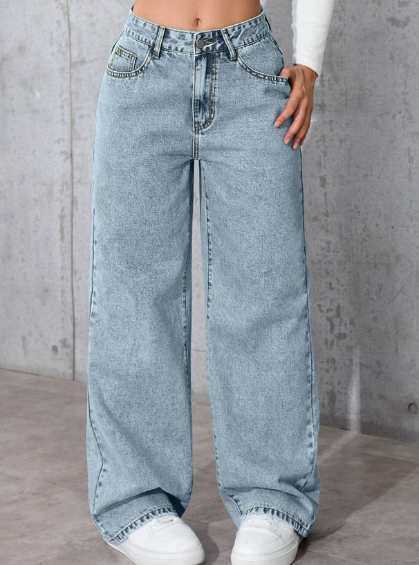 Women's Clothing Sweet And Spicy Style High Waist Large Straight Pants_ecoleips.com