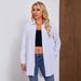 Women's Clothing Tops Slim Lapel Cardigan Fashion Shirt Black And White Long Sleeve Large Size Shirt For Women_ecoleips.com
