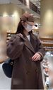 Audrey-Inspired Oversized Tweed Coat – Double-Breasted Mid-Length Coat With 3D Textured Fabric (S-XXL, Relaxed Fit, 5 Elegant Colors)_ecoleips.com