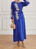 Modern Color-Block Open Front Cardigan Dress For Women - Solid Color Long Sleeve Casual Tunic Dress_ecoleips.com