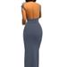 Summer European And American Cross-Border 2026 Fashion Trend Short-Sleeve Round-Neck Slim Fit Bodycon Backless_ecoleips.com