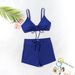 Women's Solid Color Camisole Bikini Push Up Briefs Two Piece Swimsuit Set New Overseas Warehouse_ecoleips.com