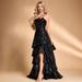 Elegant Off-Shoulder Dress for Women European American Style with Luxurious Slit for Cocktail Parties Banquets Graduation Cake Skirts_ecoleips.com