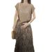 Hollow Out Sequin Knitted Sweater 2025 Summer New Fashionable Coffee Color T-Shirt Slimming Half Skirt_ecoleips.com
