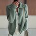 Women's Clothing Women's Loose Button-Up Cardigan Sweater - Soft Acrylic Blend, Casual Long Sleeve Open Front Knit Top (Grey, Navy, Wine, Matcha)_ecoleips.com