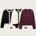 Women's Classic Gold-Button Knit Cardigan - Stylish Polyester Open Front Sweater For Fall & Winter_ecoleips.com