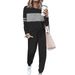 Women's Solid Color round Neck Long Sleeve Top And Trousers Set European And American Style Two Piece Autumn Wear_ecoleips.com