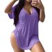 Spring And Summer Solid Color Sexy Large Size Solid Color V-neck Short-sleeved T-shirt_ecoleips.com