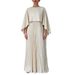 Spring Women's Solid Color Slim Fit Suit Round Neck Pleated Waist = Casual Pant Set For Ladies_ecoleips.com