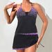 Women's Tankini Two Piece Swimsuit European Style Printed Skirt_ecoleips.com