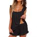 Women's Clothing American Women's Homewear 2 Piece Set Vest Top And Shorts Combination Bestseller_ecoleips.com
