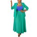 N8066 Fashion Casual Professional Wear Women's Suit + Pleated Skirt Set_ecoleips.com