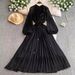 Women's Clothing Elegant French High End Dress With Heavy Beaded Three-Dimensional Flower Straps Waist Hugging Drape Large Swing Pleated Long Skirt_ecoleips.com