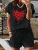 Women’s 2 Piece Outfit Set – Oversized Graphic T-Shirt And Biker Shorts Matching Set, Casual Summer Lounge Tracksuit For Daily Wear-321_ecoleips.com