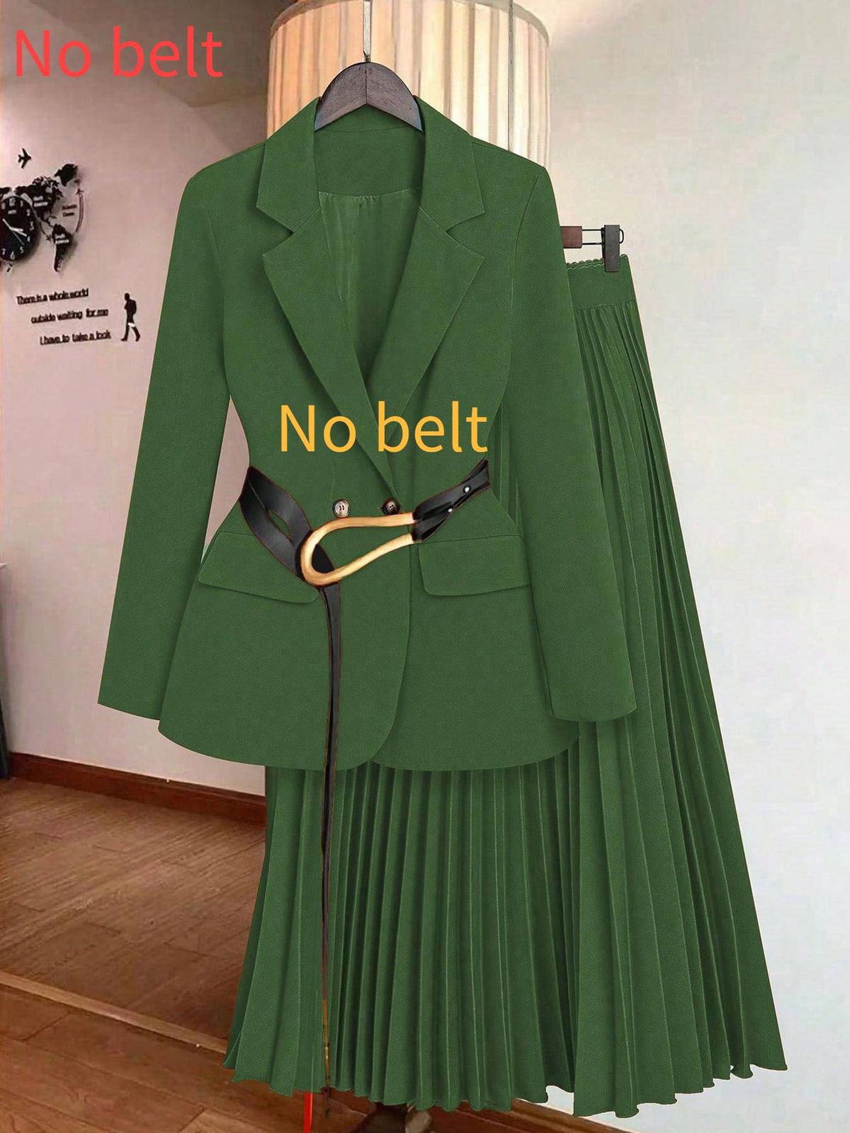 Women's Clothing Women’s Decorative Metal Buckle Belt – Wide Waistband For Dresses & Coats (S-XXL, Black/Green/Grey/Orange)_ecoleips.com